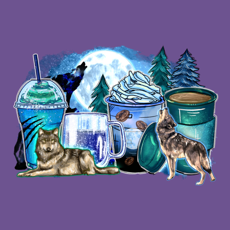 Wolf Coffee Cups Vintage Tee by Zillion Design Studio | Teevron