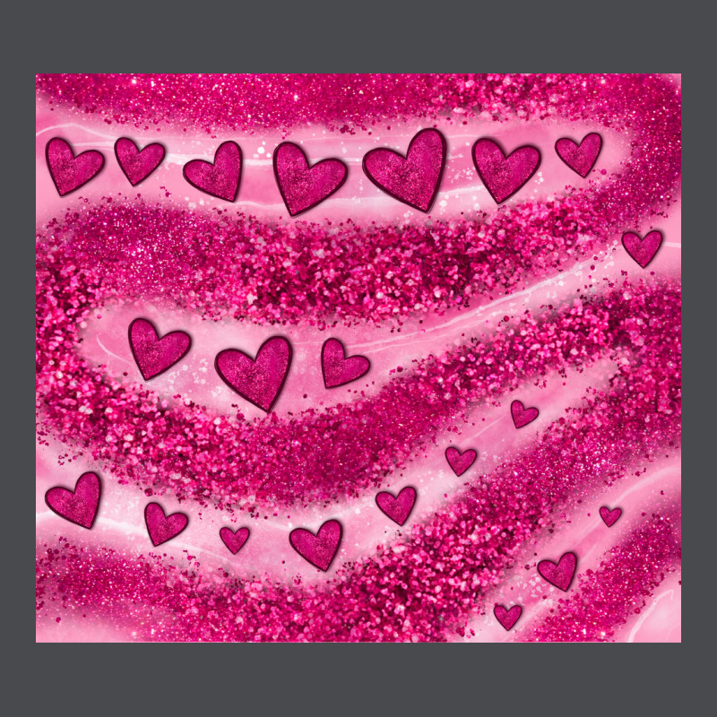 Pink Glitter Heart Zipper Hoodie by JahusDesignShop | Teevron