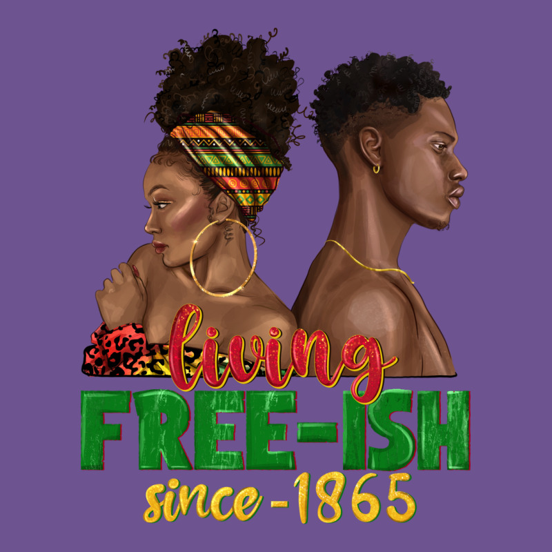 Living Free Ish Since 1865 With Afro Black Woman A Vintage Tee by texasbilliewilder | Teevron