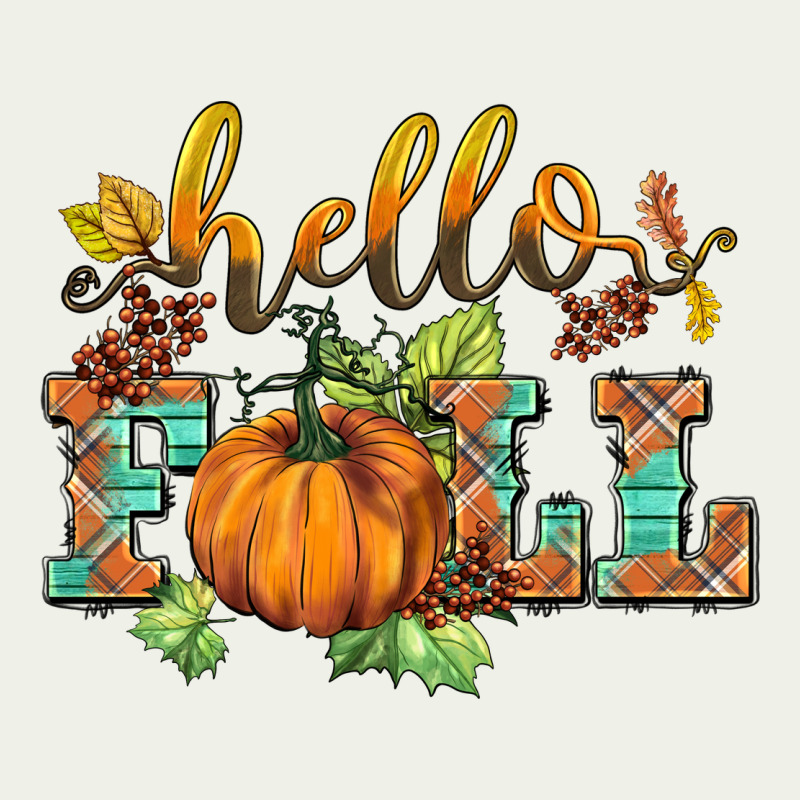 Hello Fall Pumpkin Urban Heavy Tee by BarkalooDesign | Teevron