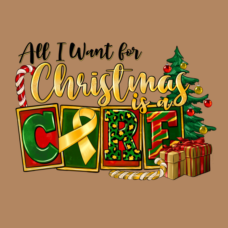 All I Want For Christmas Is Cure Childhood Cancer Long Sleeve Tee by FaDigitalArtStudio | Teevron