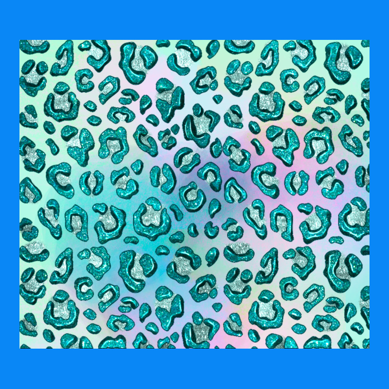 Turquoise Leopard Glitter Zipper Hoodie by JahusDesignShop | Teevron