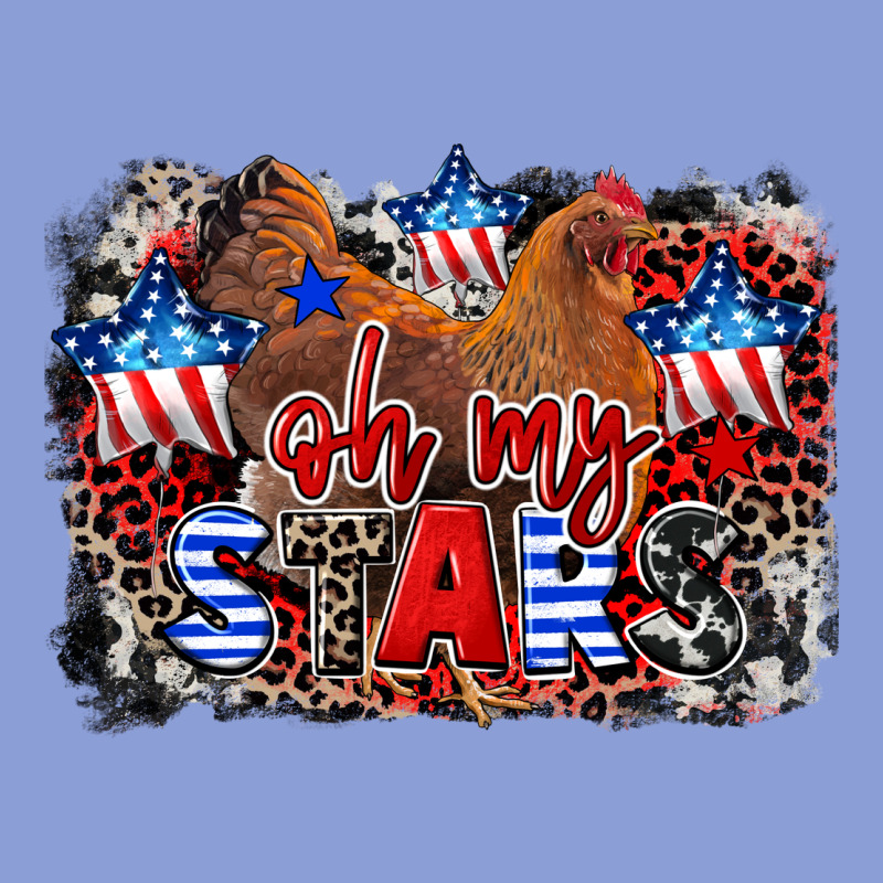 Oh My Stars Chicken 4th Of July Long Sleeve Tee by CowGirlArtShop | Teevron