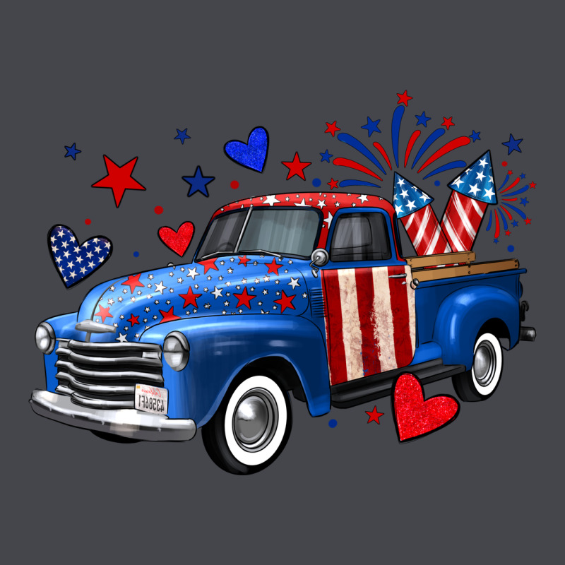 4th Of July American Flag Truck Long Sleeve Tee by Neo Western | Teevron