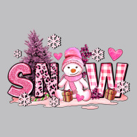 Pink Snowman And Snow Long Sleeve Tee | Teevron