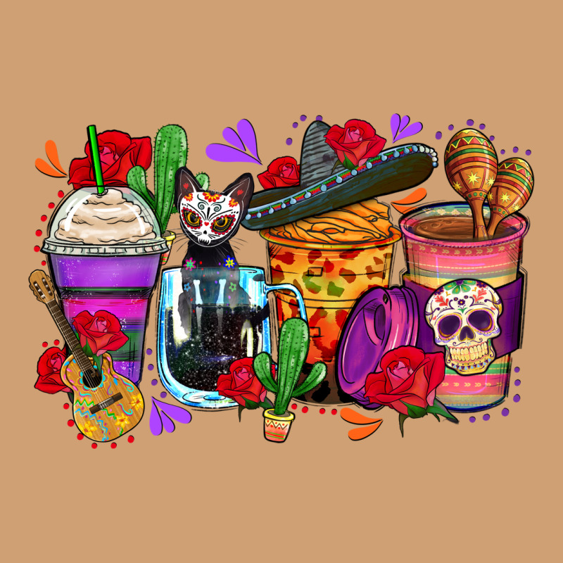 Day Of The Dead Coffee Cups Vintage Tee by Zillion Design Studio | Teevron