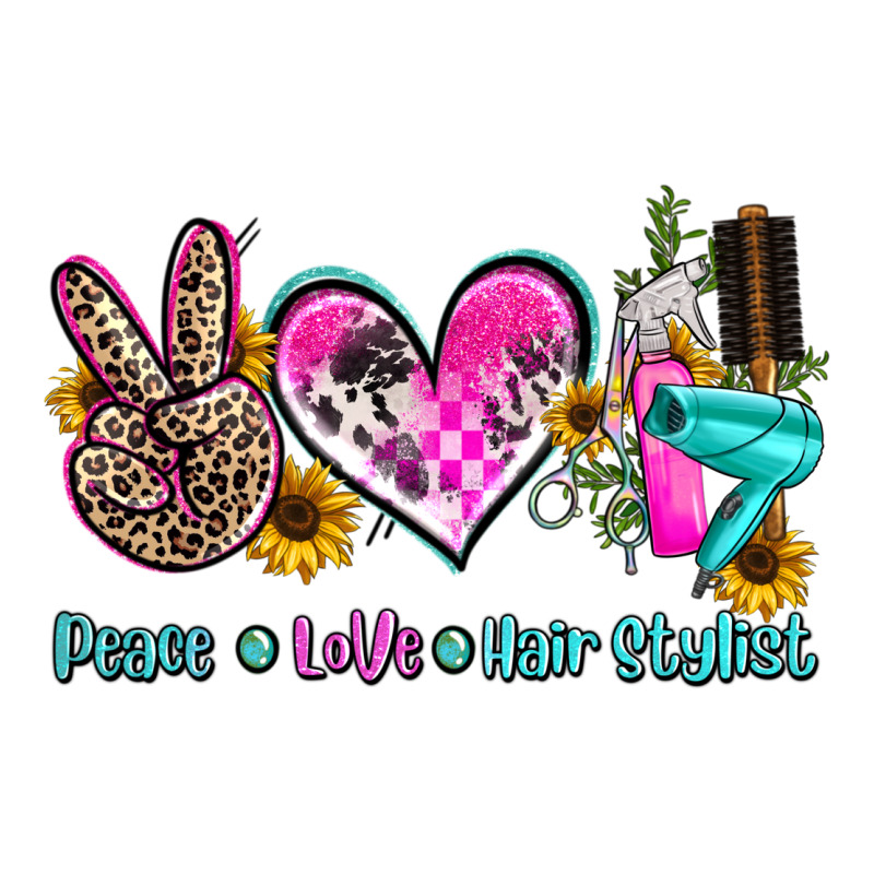 Peace Love Hair Stylist Zipper Hoodie by AdoDesignShop | Teevron