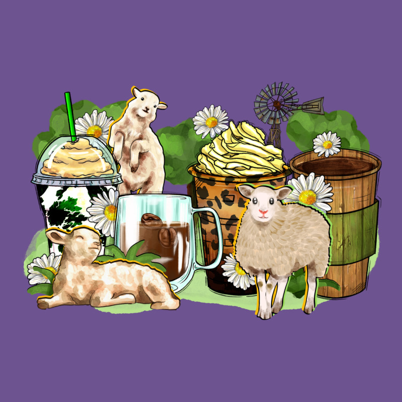 Sheep Coffee Cups Vintage Tee by Zillion Design Studio | Teevron