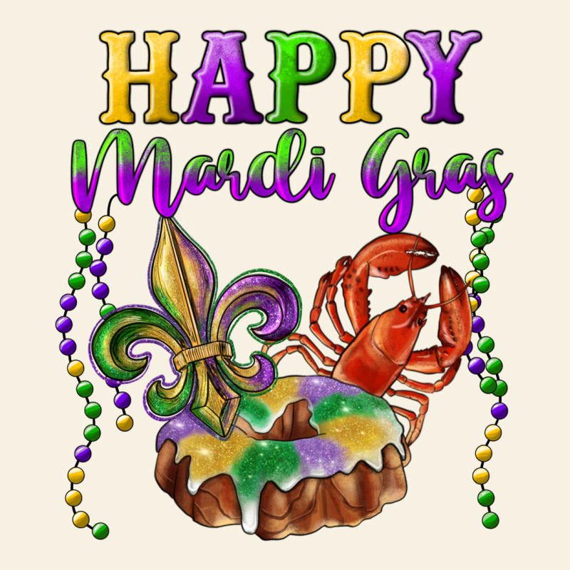 Happy Mardi Gras Fleur De Lis King Cake Crawfish Vintage Tee by RanaPortraitStore | Teevron