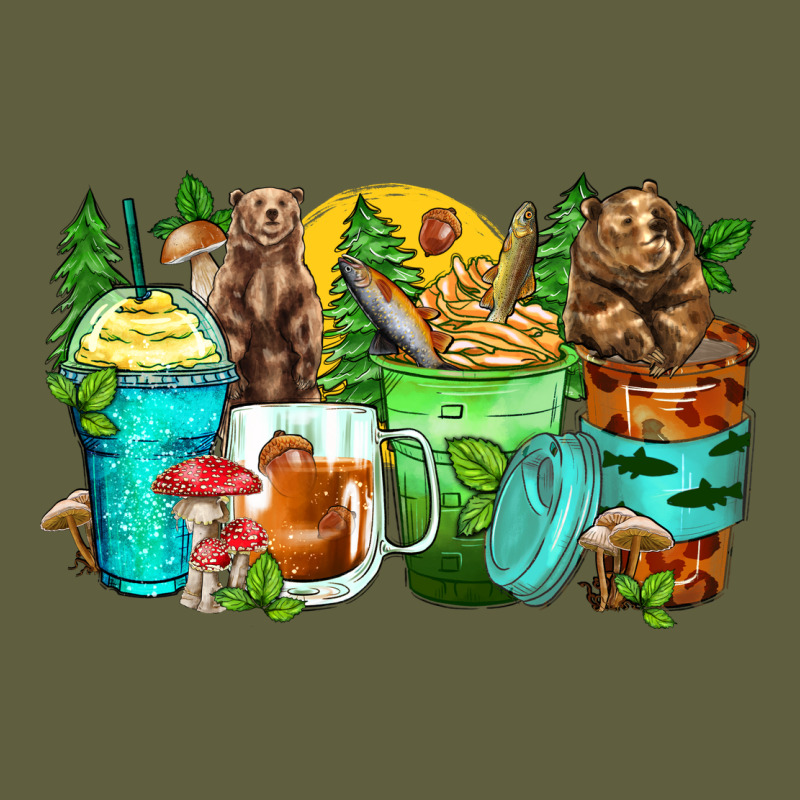 Bear Coffee Cups Vintage Tee by Zillion Design Studio | Teevron