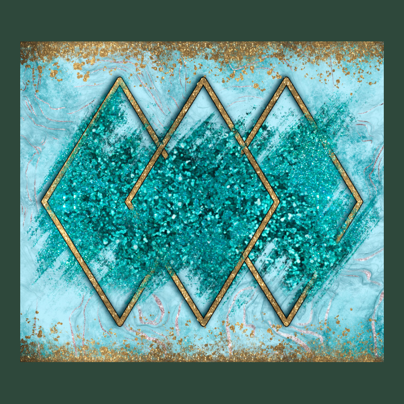 Turquoise Glitter Zipper Hoodie by JahusDesignShop | Teevron