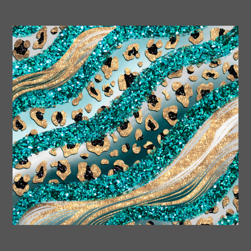 Turquoise Glitter Zipper Hoodie by JahusDesignShop | Teevron