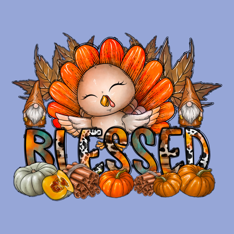 Thanksgiving Turkey Pumpkin Blessed Classic Tee by CowhideDigitalArt | Teevron