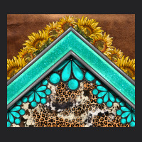 Western  Sunflower Turquise Gemstone  Tumbler Vintage Tee | Teevron