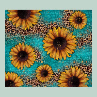 Sunflower Turquoise Glitter Zipper Hoodie | Teevron