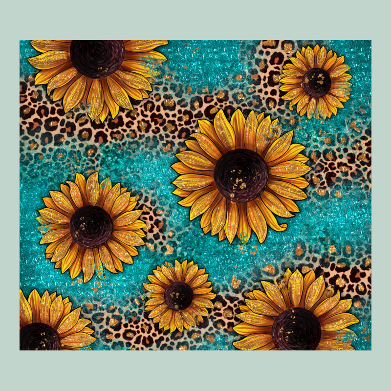 Sunflower Turquoise Glitter Zipper Hoodie by JahusDesignShop | Teevron
