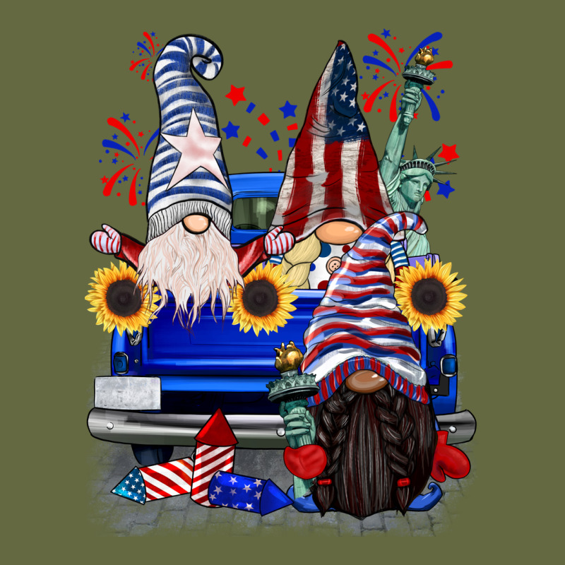 4th Of July Gnomes Truck Long Sleeve Tee by CowGirlArtShop | Teevron