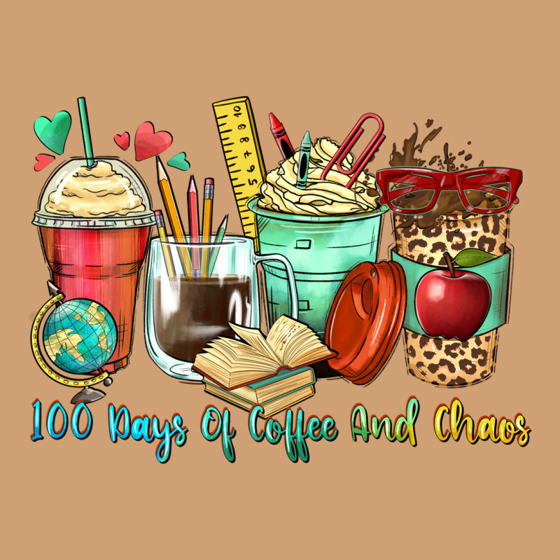 100 Days Of Coffee And Chaos Coffee Cups Vintage Tee by Zillion Design Studio | Teevron