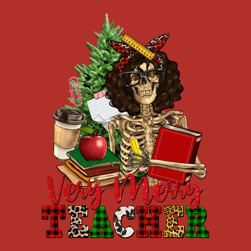 Very Merry Teacher Skeleton Premium Hoodie by NancyCooperArtShop | Teevron