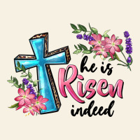 He Is Risen Indeed Cross And Flowers Vintage Tee | Teevron