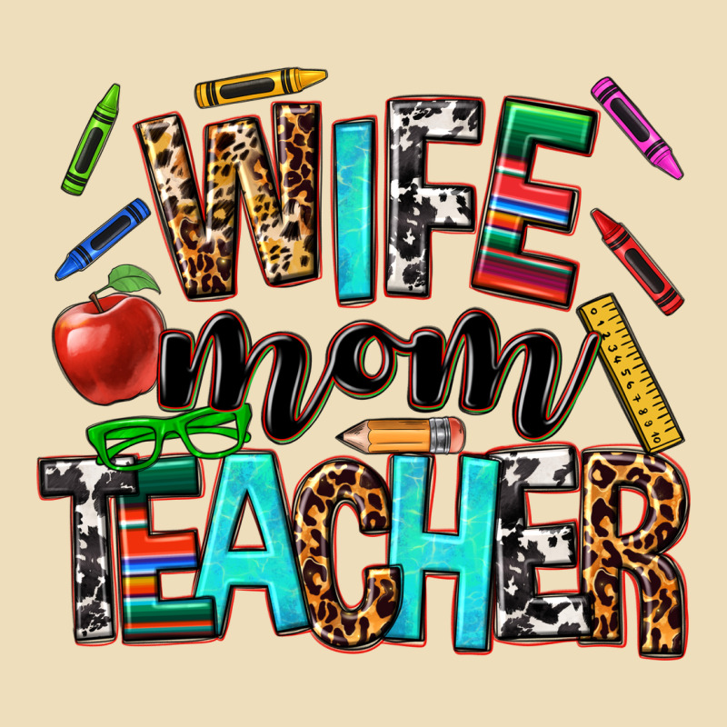 Wife Mom Teacher Premium Hoodie by NancyCooperArtShop | Teevron