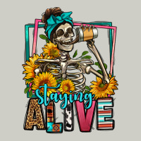 Staying Alive Coffee Drinking Skeleton Heavyweight Hoodie | Teevron