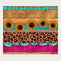 Leopard Sunflower Gemstone Zipper Hoodie | Teevron
