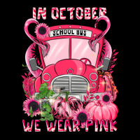 In October We Wear Pink Halloween School Bus Urban Hoodie | Teevron