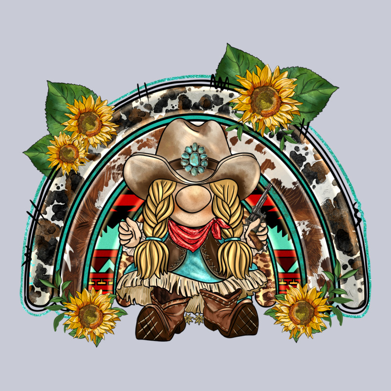 Western Gnome Sunflowers Rainbow Heavyweight Hoodie by BarkalooDesign | Teevron