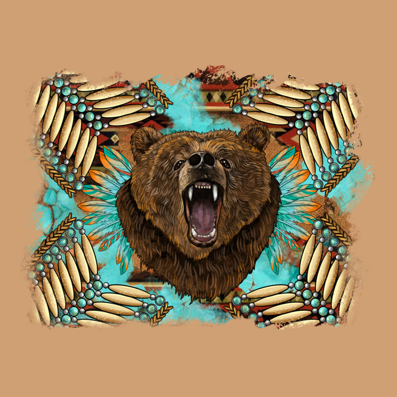Bear Native American Background Vintage Tee by BarkalooDesign | Teevron