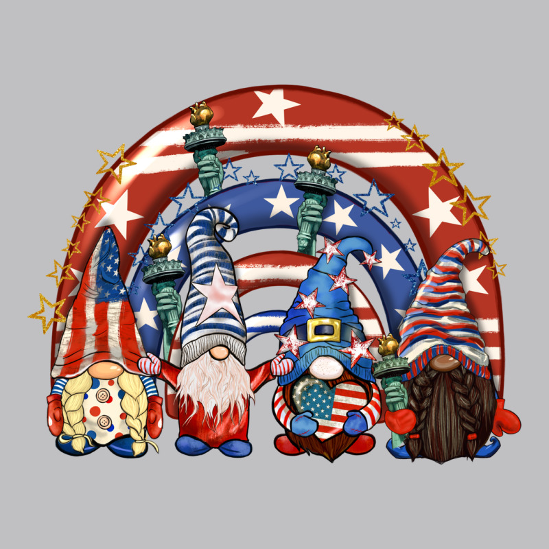 4th Of July Rainbow With Gnomes Long Sleeve Tee by CowGirlArtShop | Teevron