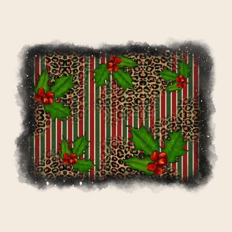 Christmas Plaid Leopard Mistletoe Background Premium Sweatshirt by BarkalooDesign | Teevron