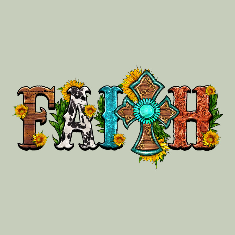 Faith With Cross And Sunflower Long Sleeve Tee by HRA Design Shop | Teevron