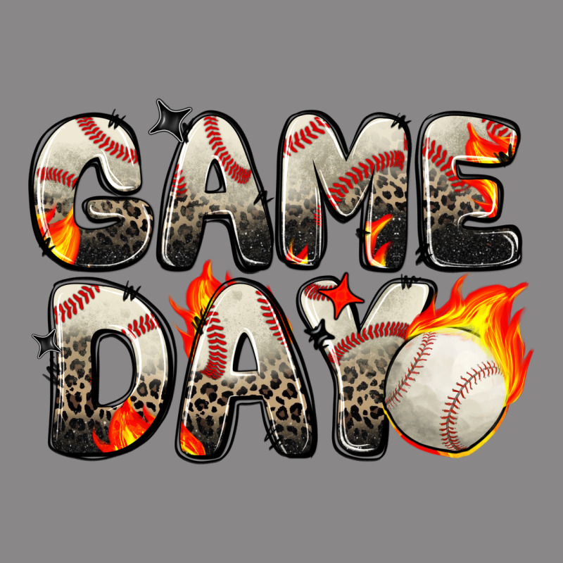 Game Day Baseball Leopard Vintage Tee by Zillion Design Studio | Teevron