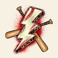 Baseball Lightning Bolt Vintage Tee | Teevron