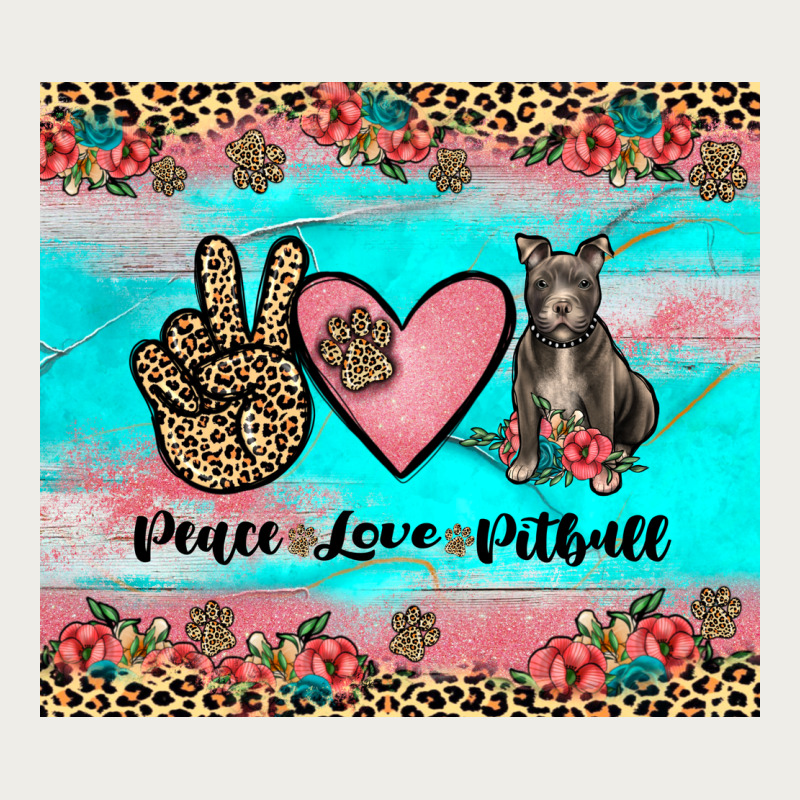 Peace Love Pitbull Zipper Hoodie by JahusDesignShop | Teevron