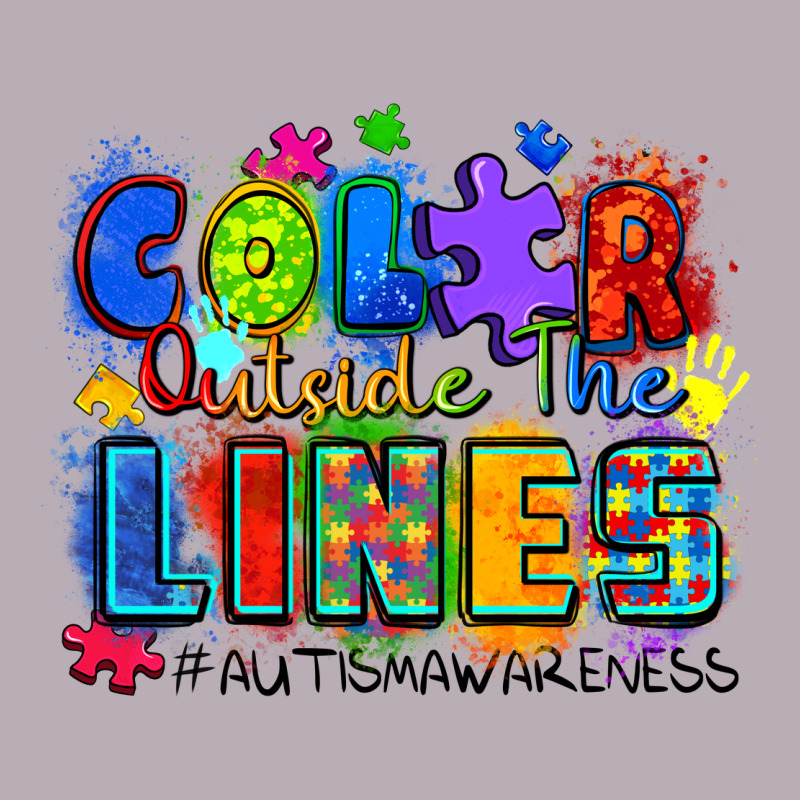 Color Outside The Lines Autism Awareness Vintage Tee by Zillion Design Studio | Teevron