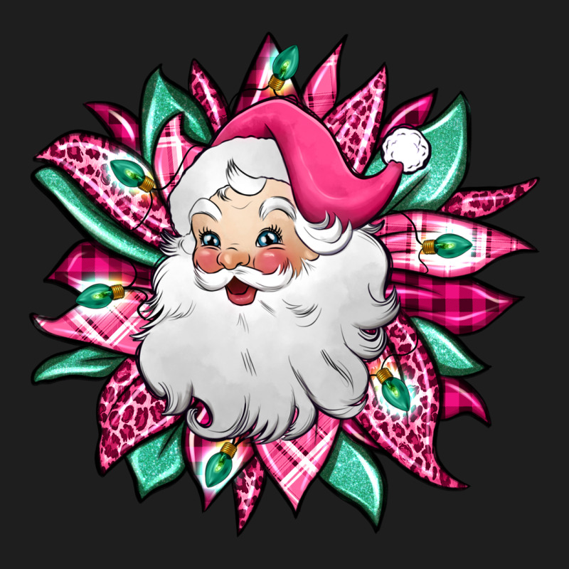 Pink Christmas Santa Claus Sunflower Heavyweight Hoodie by Jasminsmagicworld | Teevron