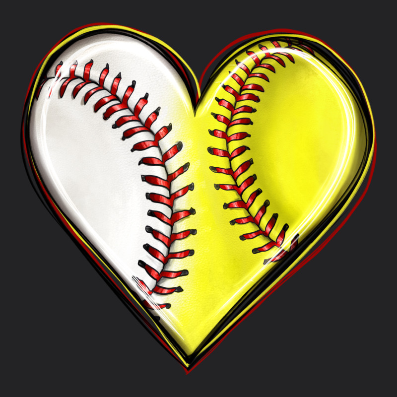 Baseball And Softball Heart Vintage Tee by texasbilliewilder | Teevron