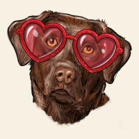 Labrador Retriever With Love Glass Vintage Tee | Teevron