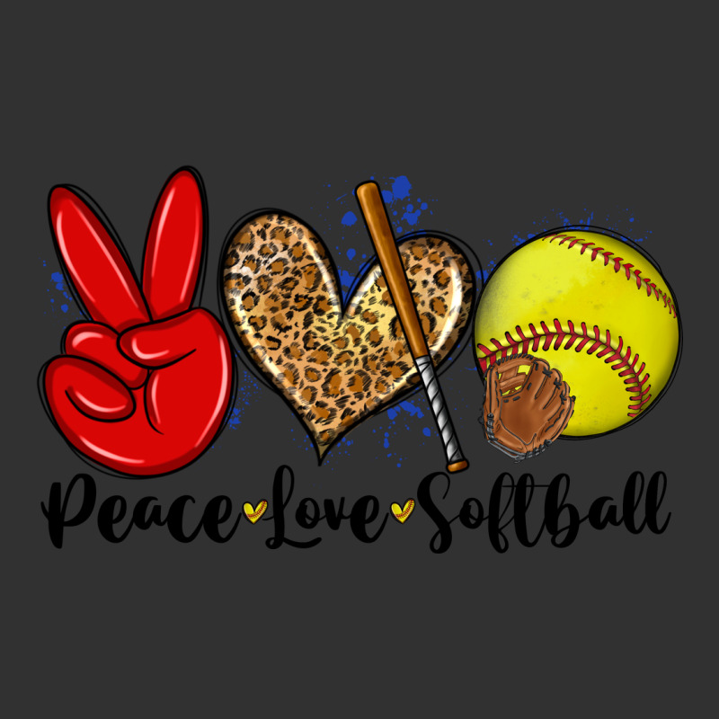 Peace Love Softball Urban Heavy Tee by Zillion Design Studio | Teevron
