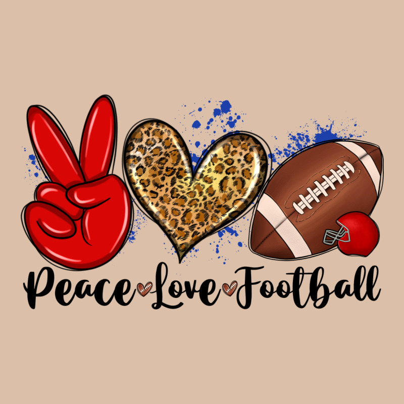 Peace Love Football Urban Heavy Tee by Zillion Design Studio | Teevron