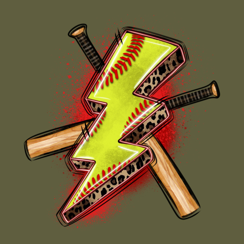 Softball Lightning Bolt Vintage Tee by Zillion Design Studio | Teevron