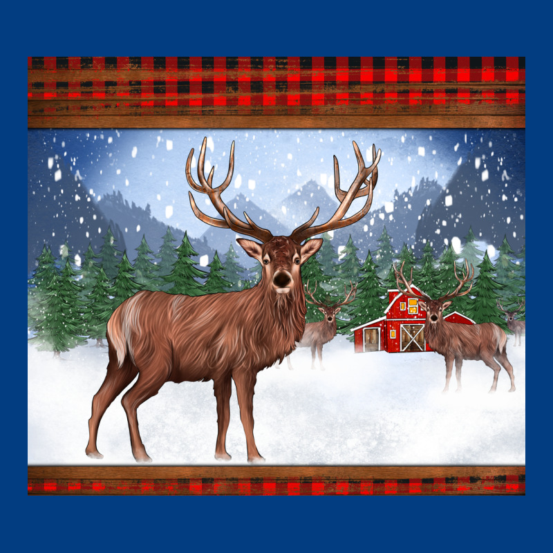 Christmas Reindeer Red Barn Country Farm Christmas Premium Sweatshirt by BarkalooDesign | Teevron