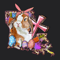 Louisiana Map Easter Bunny And Cross Vintage Tee | Teevron