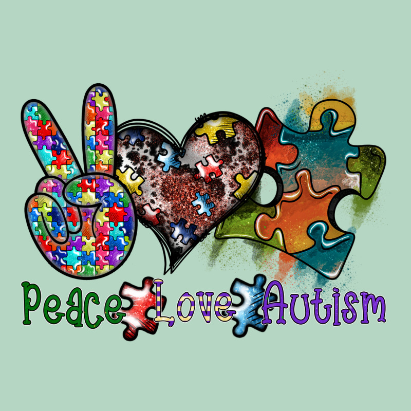 Peace Love Autism Classic Tee by SublimationCraftShop | Teevron