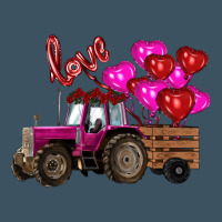 Valentine's Day Pink Tractor With Pin Heart Balloons Urban Heavy Tee | Teevron