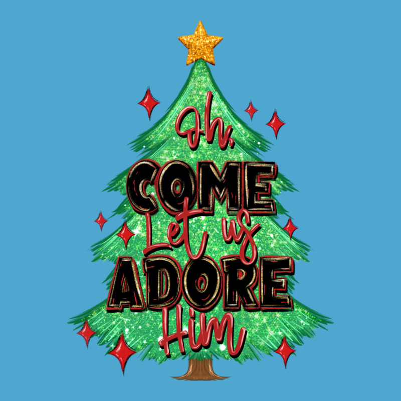 Oh Come Let Us Adore Him Christmas Tree Premium Hoodie by MaliasSmallBusiness | Teevron