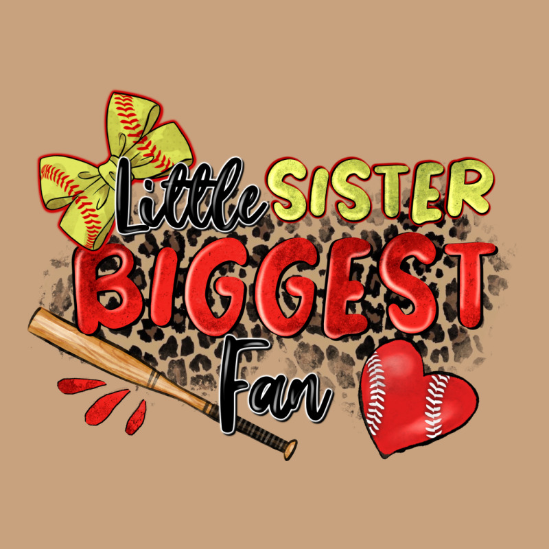 Little Sister Biggest Fan Softball Vintage Tee by Zillion Design Studio | Teevron