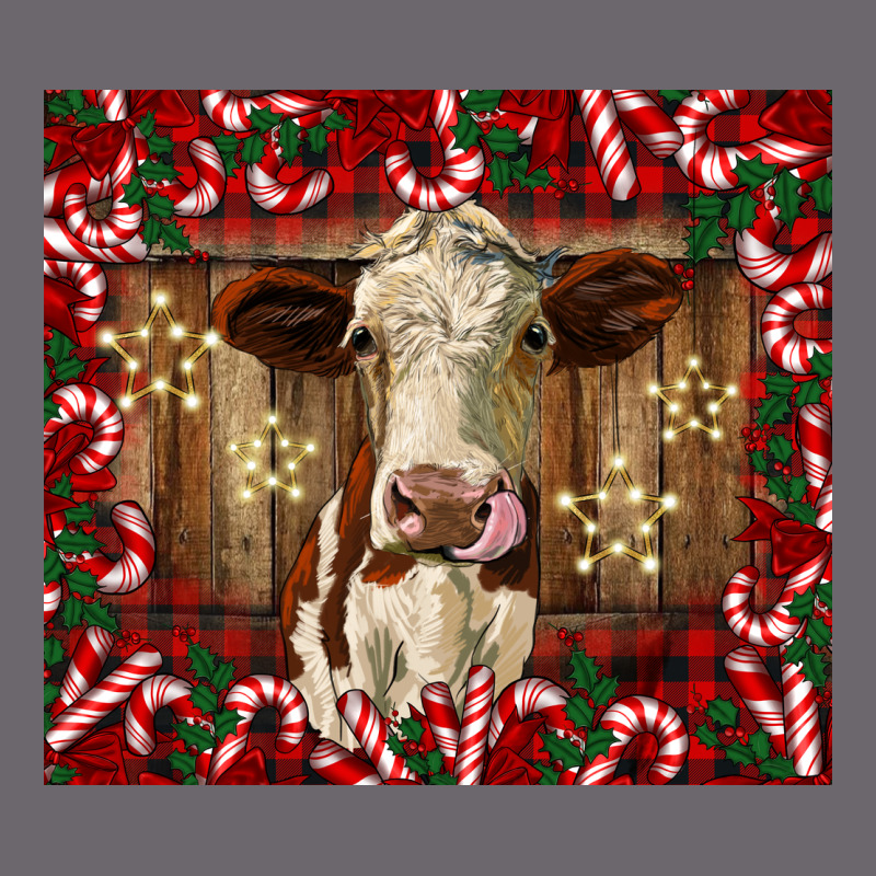 Christmas Heifer With Candy Canes Premium Sweatshirt by BarkalooDesign | Teevron